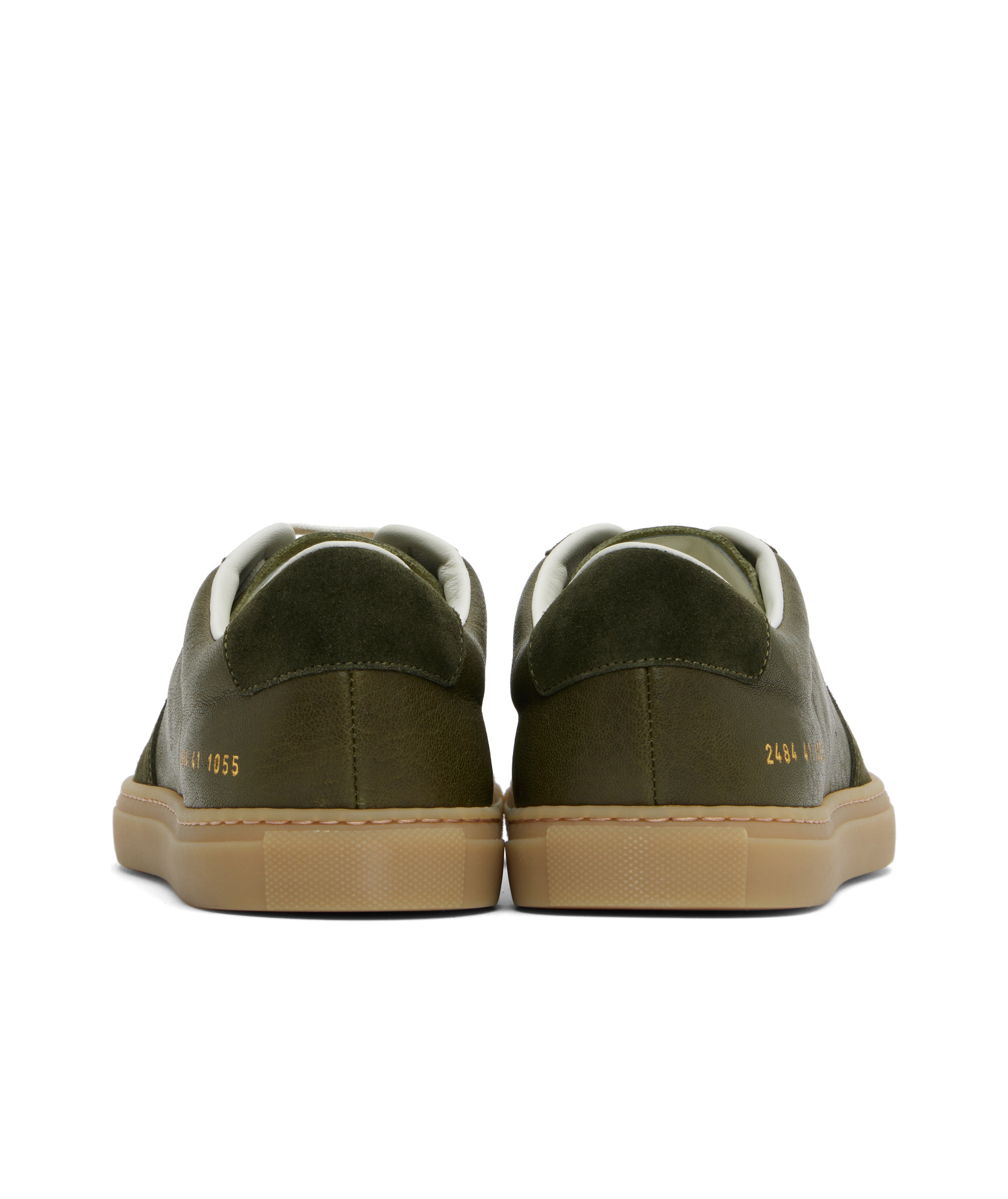 Common Projects Green Bball Duo Slim Sneakers In Brown