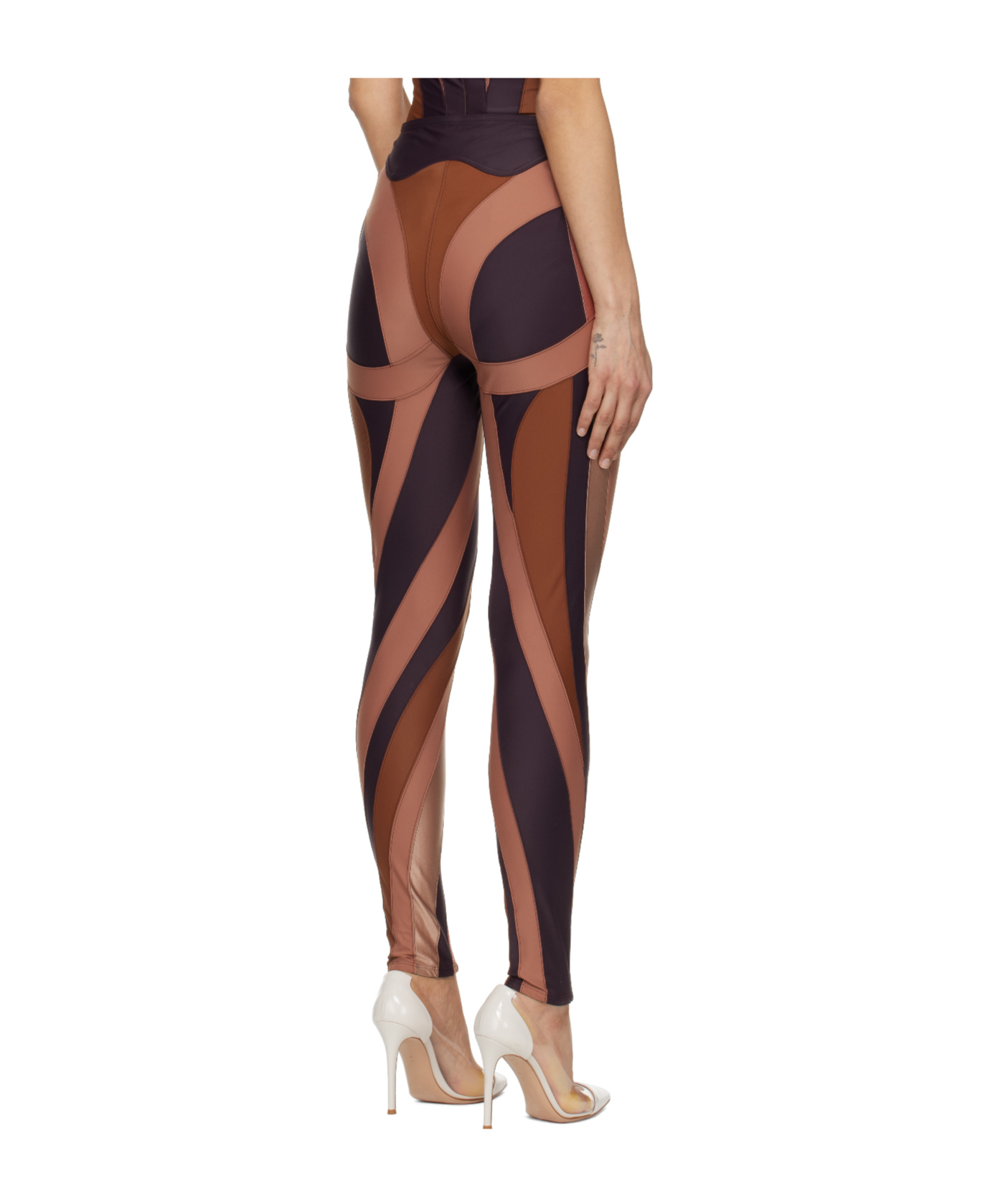 Mugler Eco Sport Lycra Leggings In Multi