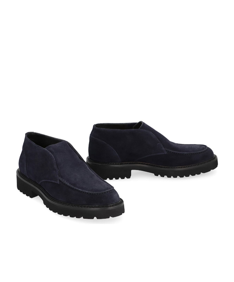 Doucal's Adler Chukka Boot With Suede Upper In Blue
