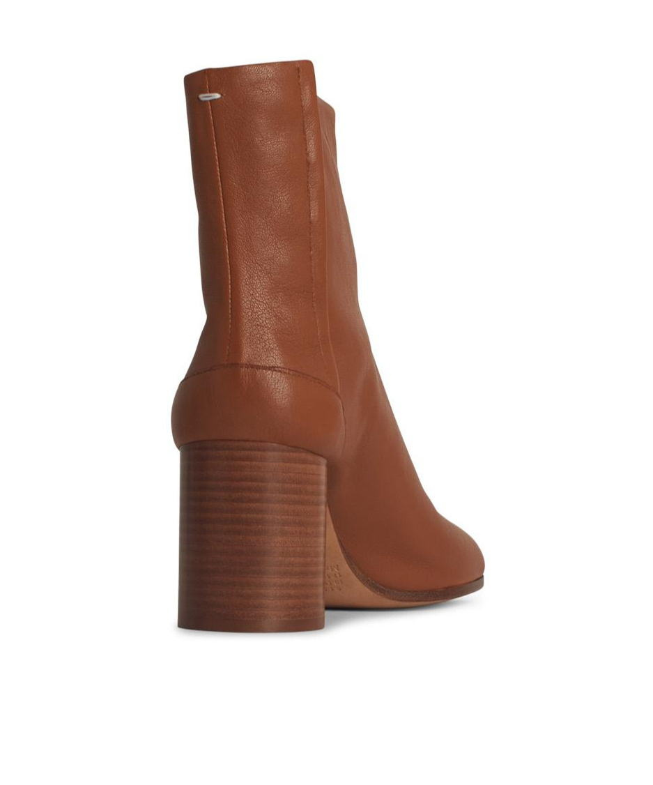 Shop Maison Margiela 80mm Tabi Ankle Boots In Brown