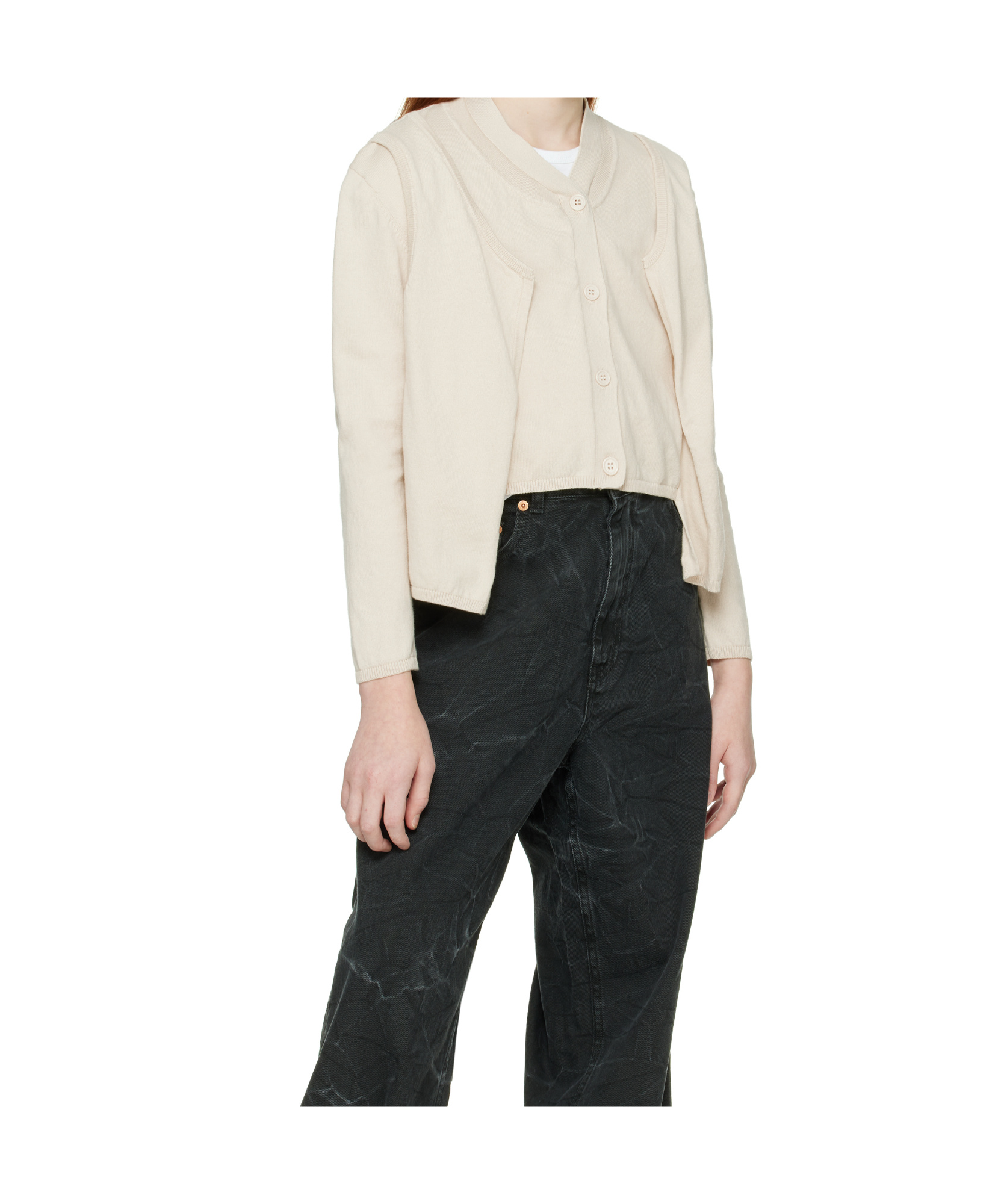 MM6 MAISON MARGIELA LAYERED CARDIGAN