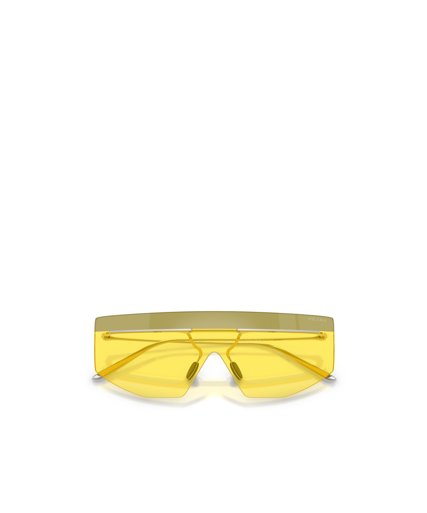 Prada Pr B55s 1bc20o Argento Sunglasses In Yellow