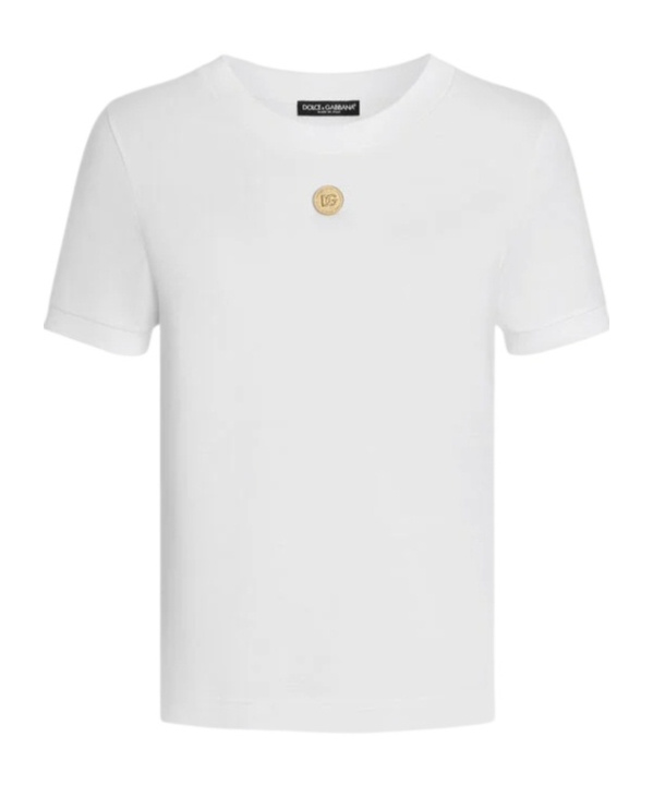 Dolce & Gabbana Medal Cotton T-shirt Crewneck Short Sleeves In Animal Print