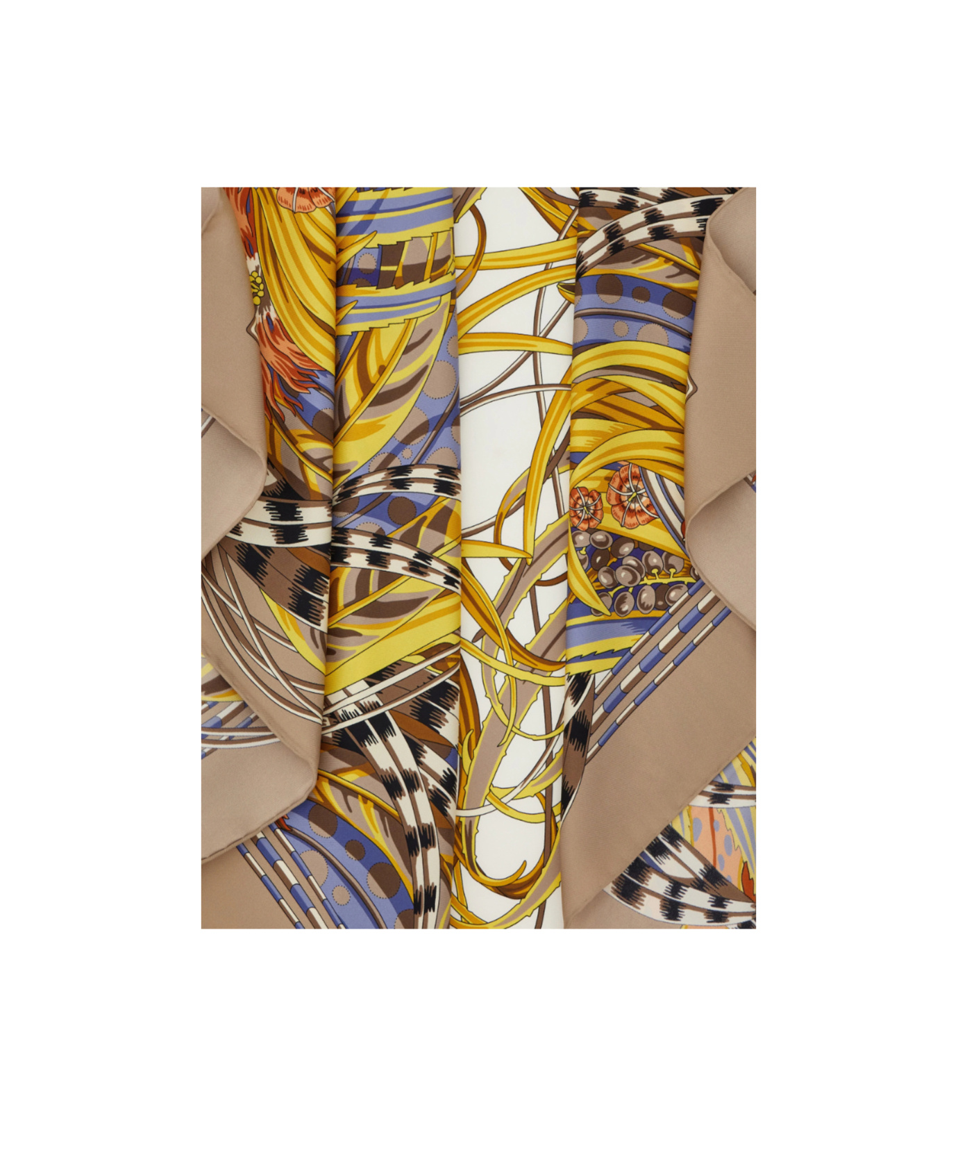 Ferragamo Rooster Print Silk Scarf In Multi