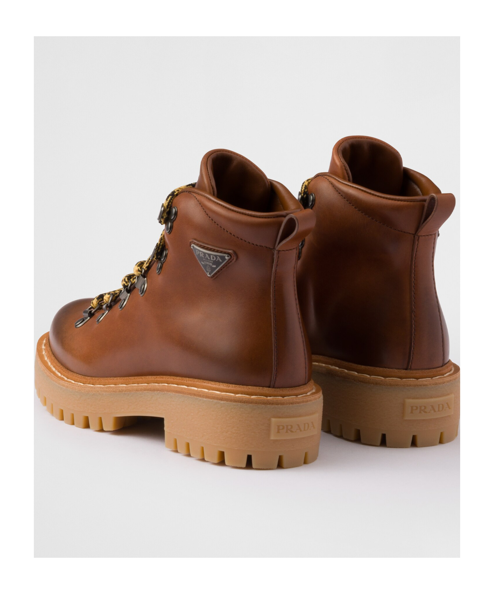 Prada St. Moritz Hiking Boot In Brown