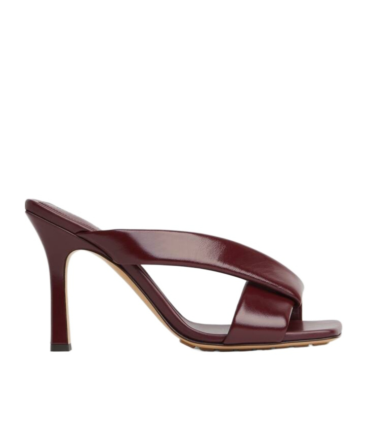 Bottega Veneta Riva Crossover Strap Sandal In Brown