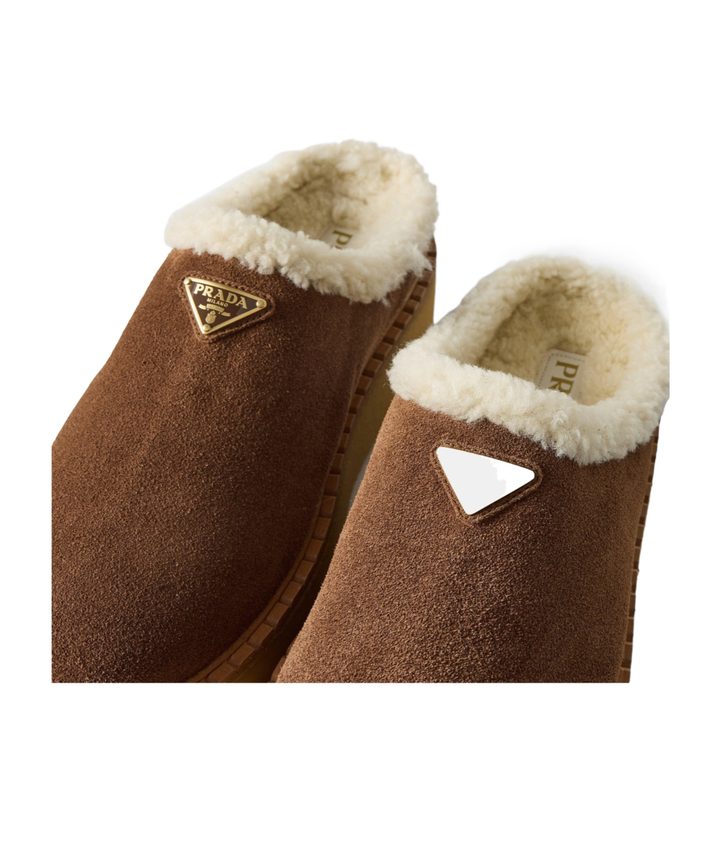 Prada Simple Mules In Nude