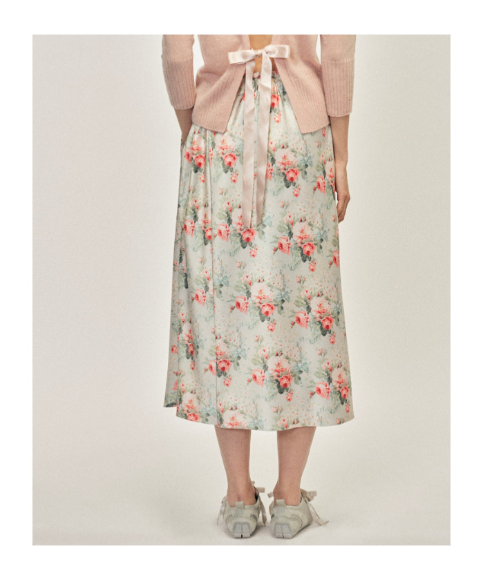 Simone Rocha Single Hip Detail Easy Skirt In Gray