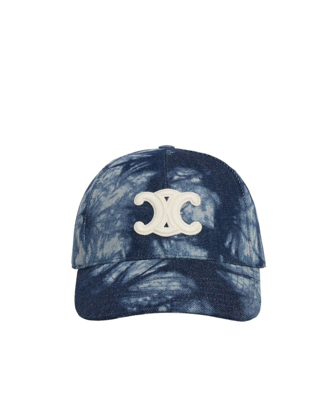 Celine Triomphe Baseball Cap In Tie Dye Cotton In Blue