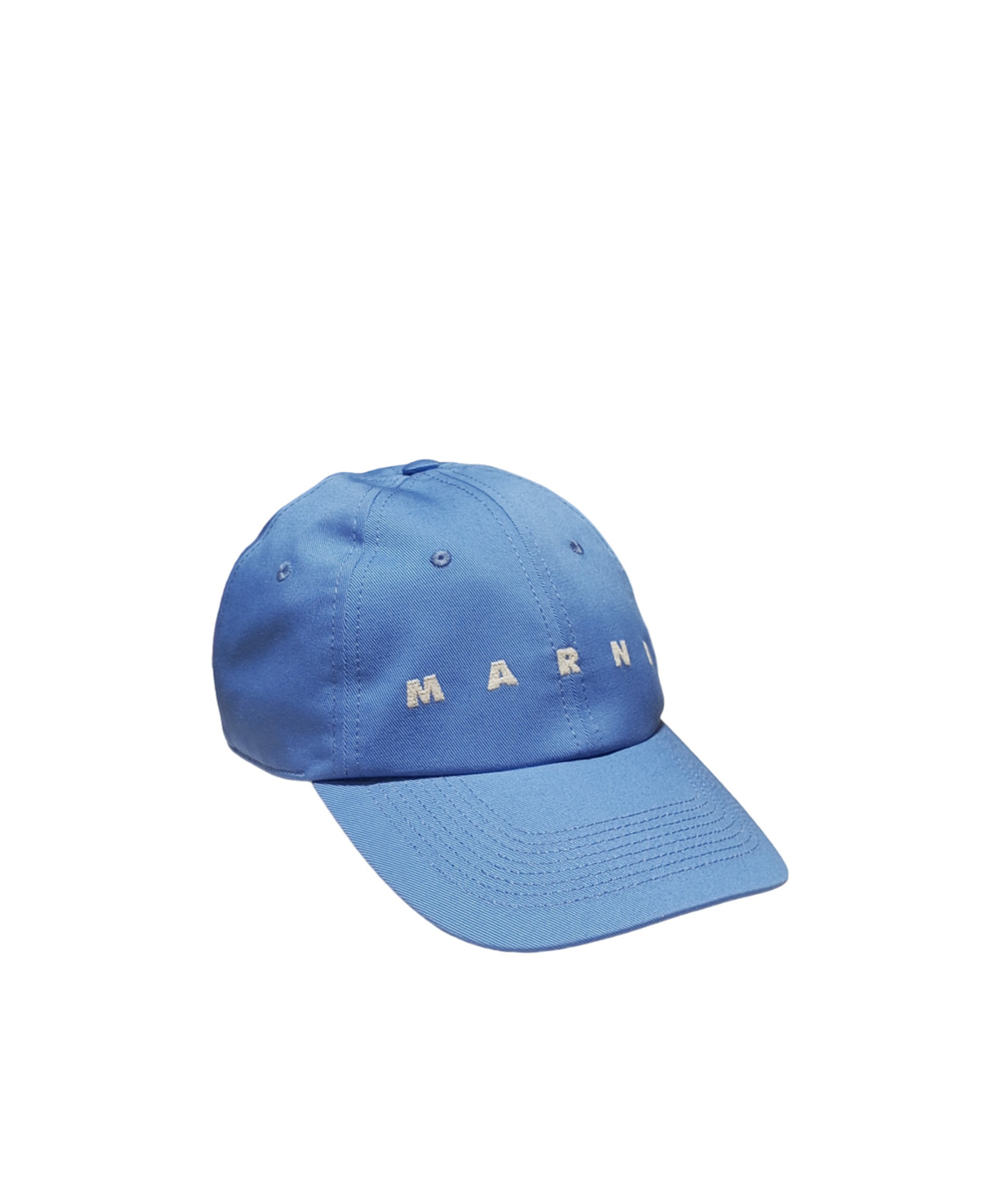 Marni Blue Logo-embroidered Baseball Cap In Blue