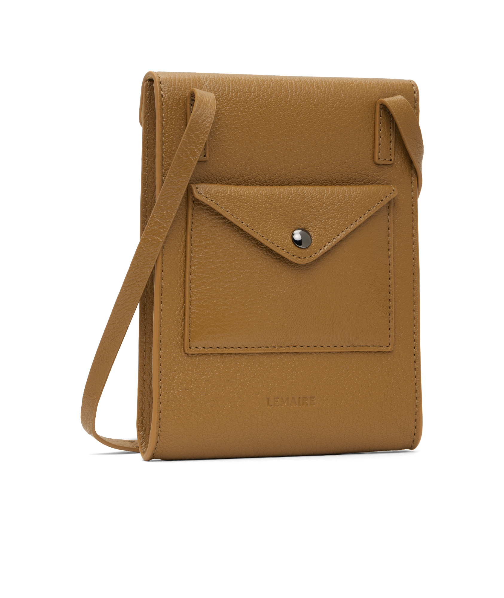 Lemaire Enveloppe Strap Pouch In Brown