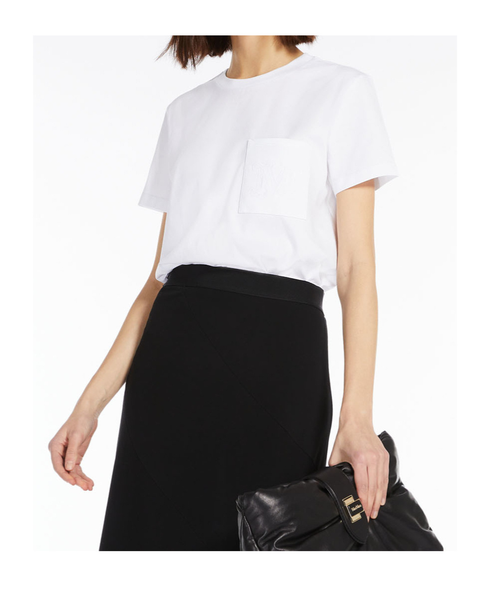 Max Mara M Monogram Cotton Jersey T-shirt Clothing In White