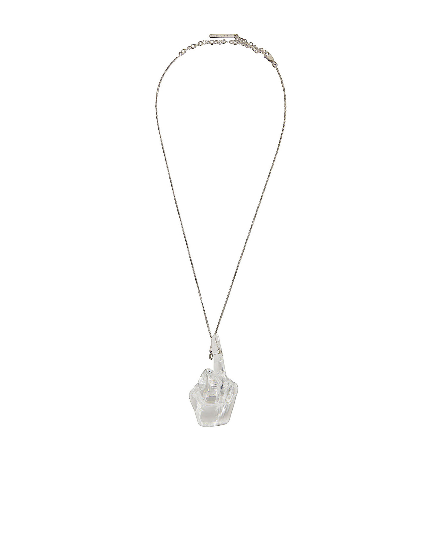 Y/project Finger Motif-pendant Necklace In Gray
