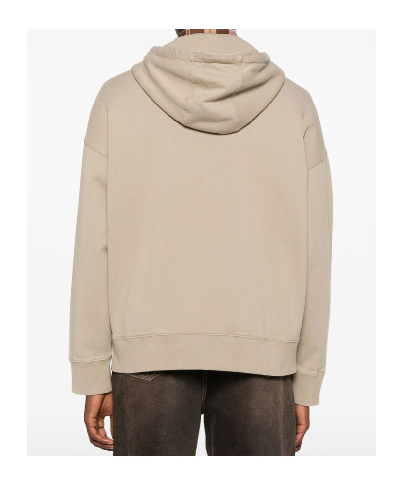 Maison Kitsuné Drawstring Fox-motif Hoodie In Brown