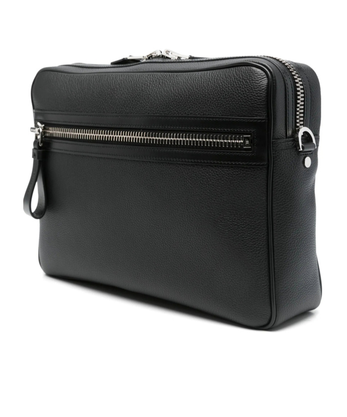Tom Ford Zipper Shoulder Bag In Black