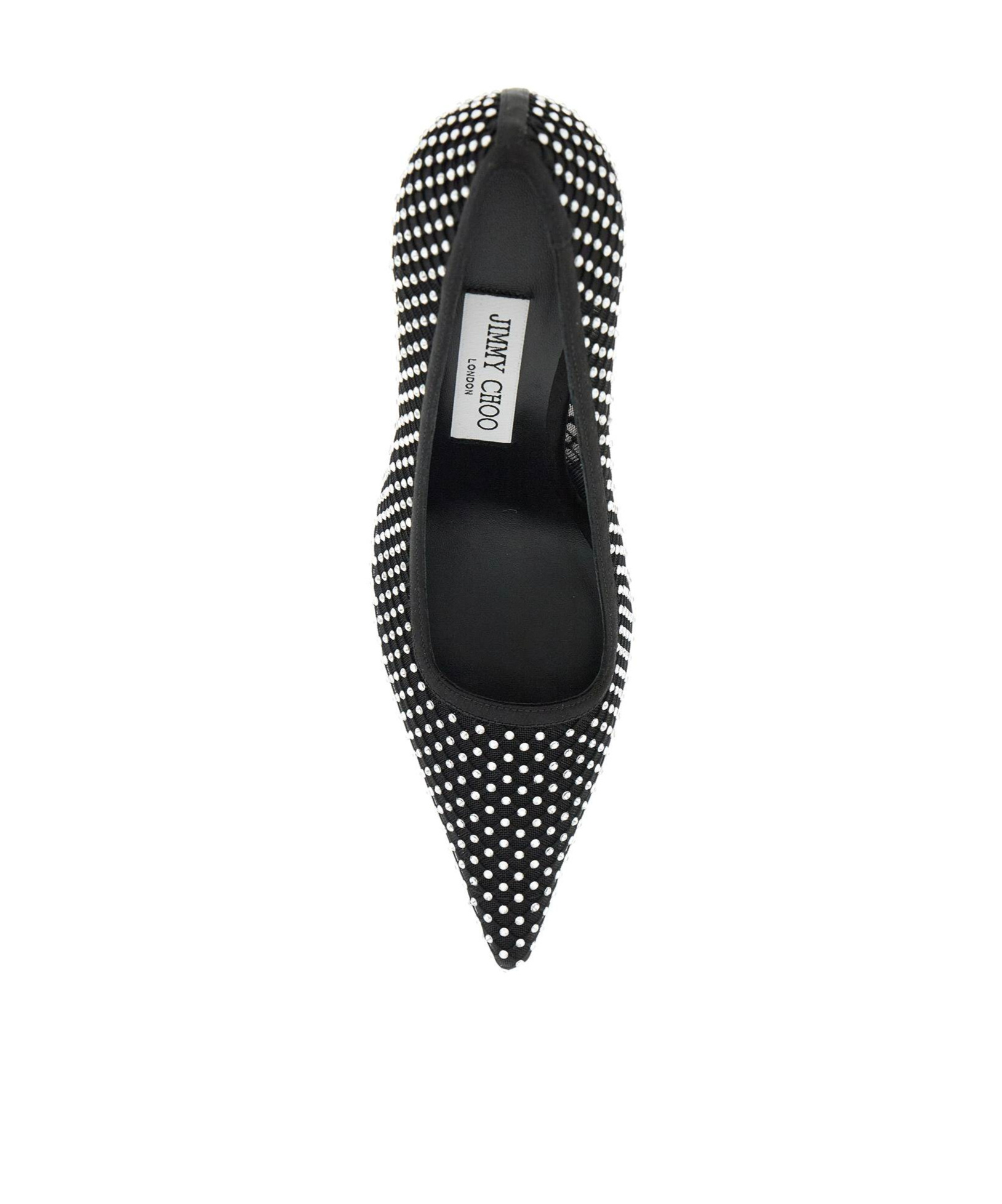 Jimmy Choo Ixia 95 Mesh Dã©colletã© In Black