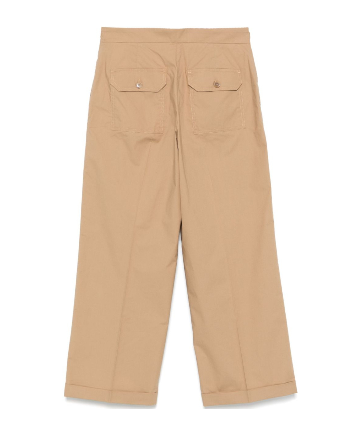 Seventy Beige Cotton Trousers In Nude