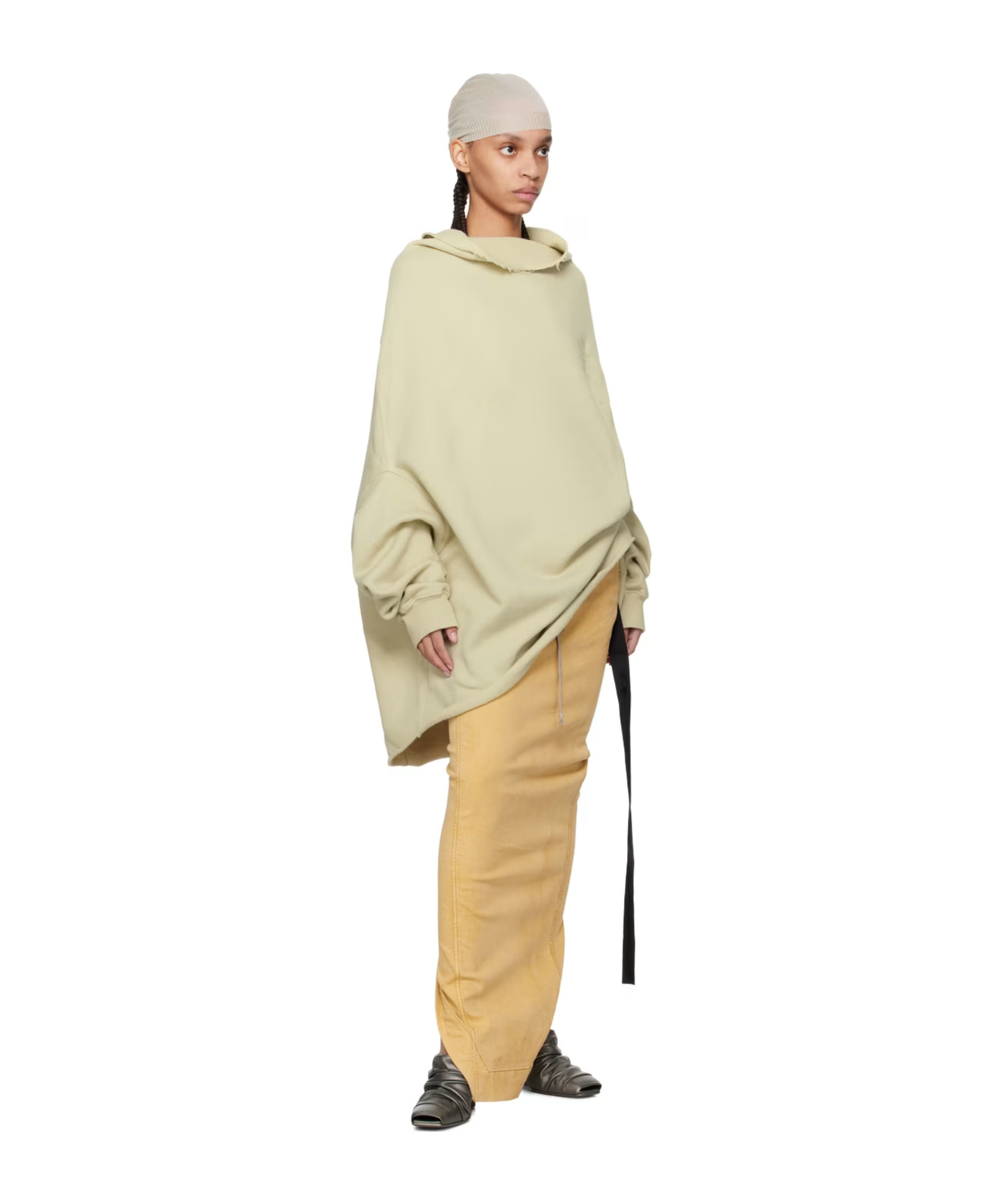 Rick Owens Drkshdw Loose Waist Skirt In Yellow