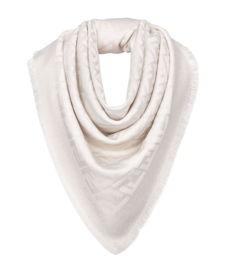 Fendi Square Shawl In White