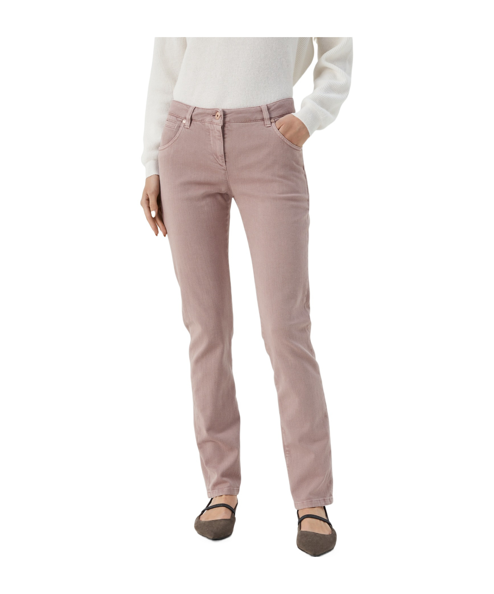 Brunello Cucinelli Belt Loops Slacks In Brown