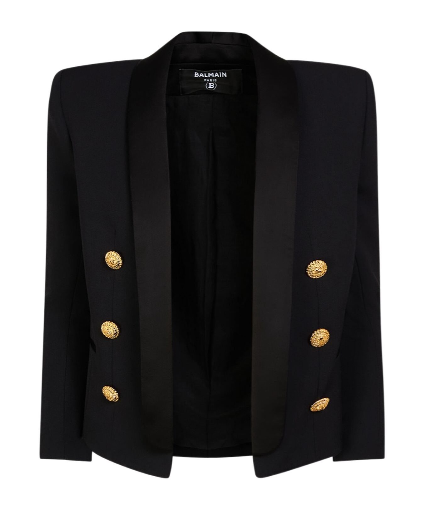 Balmain Tailored Cropped Jacket With Double-breasted Front