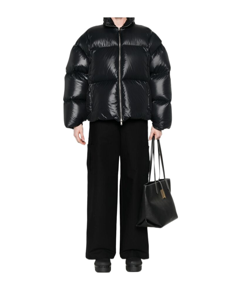 Jil Sander Zip-up Puffer Jacket In Black