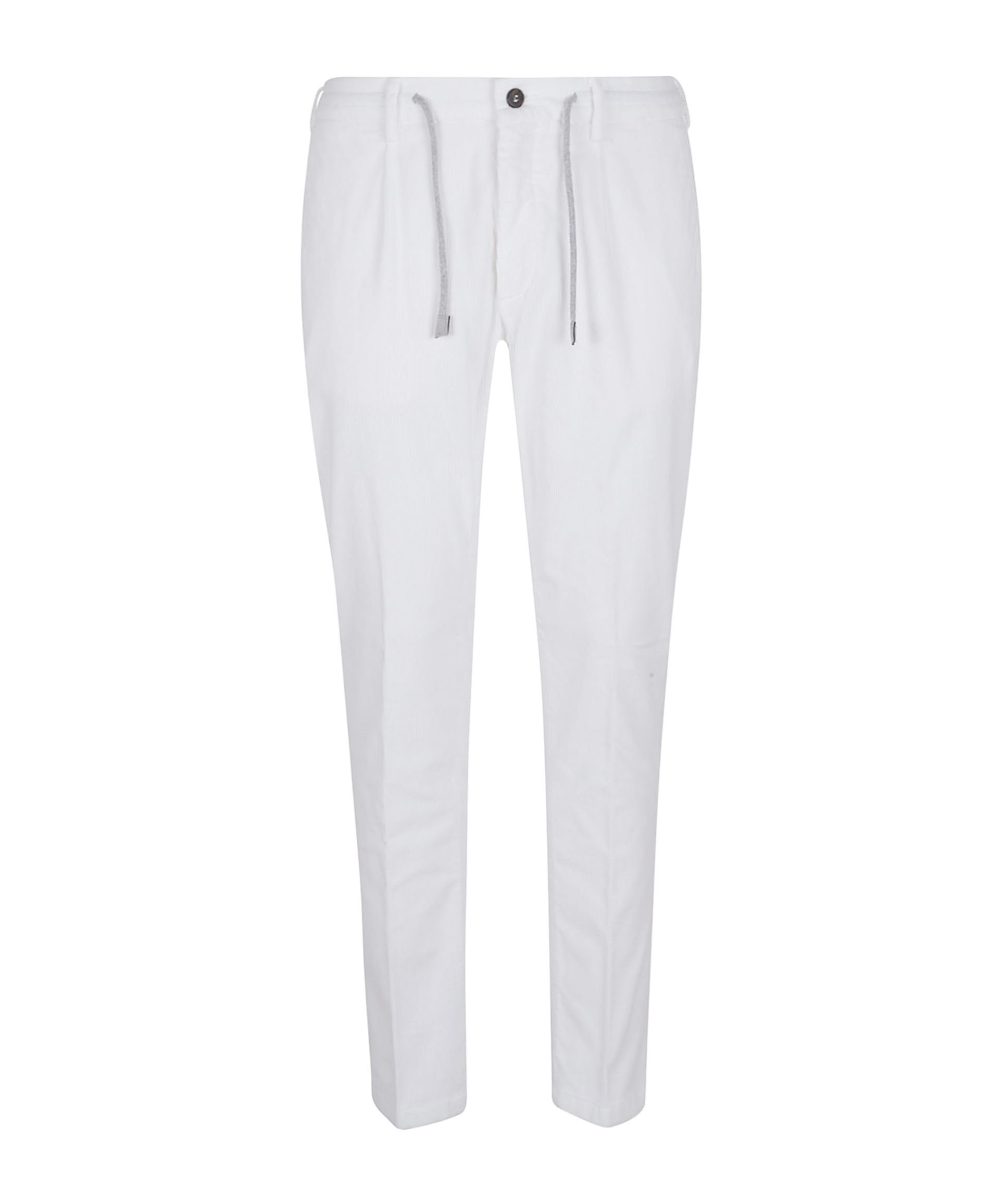Eleventy Drawstring Waist Casual Pants In White
