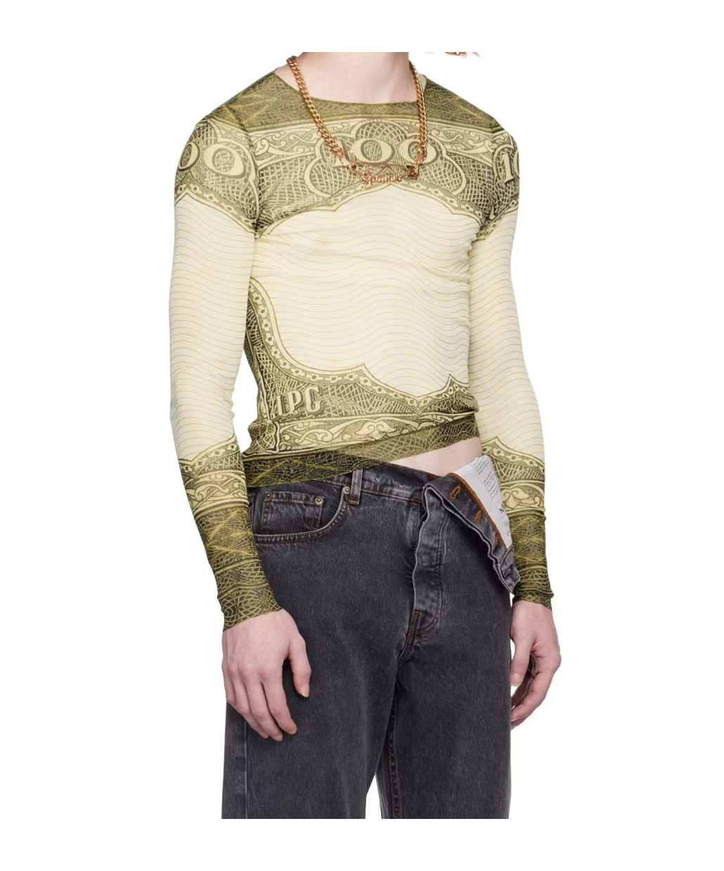 Shop Jean Paul Gaultier Long-sleeved T-shirt In Nude