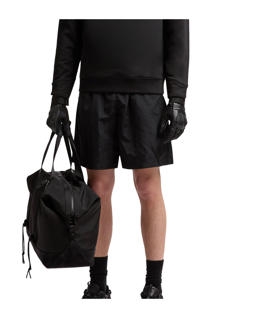 Moncler Elastic Waist Shorts In Blue