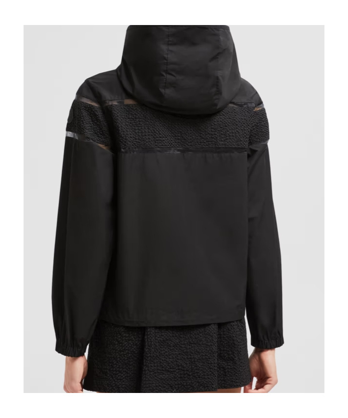 Moncler Clisson Embroidered Hooded Jacket In Black
