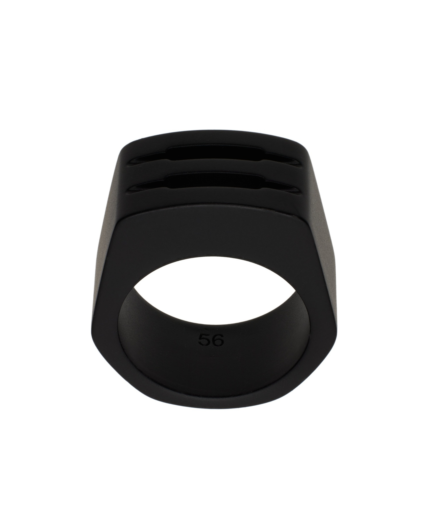 Rick Owens Grill Engraved Ring In Black