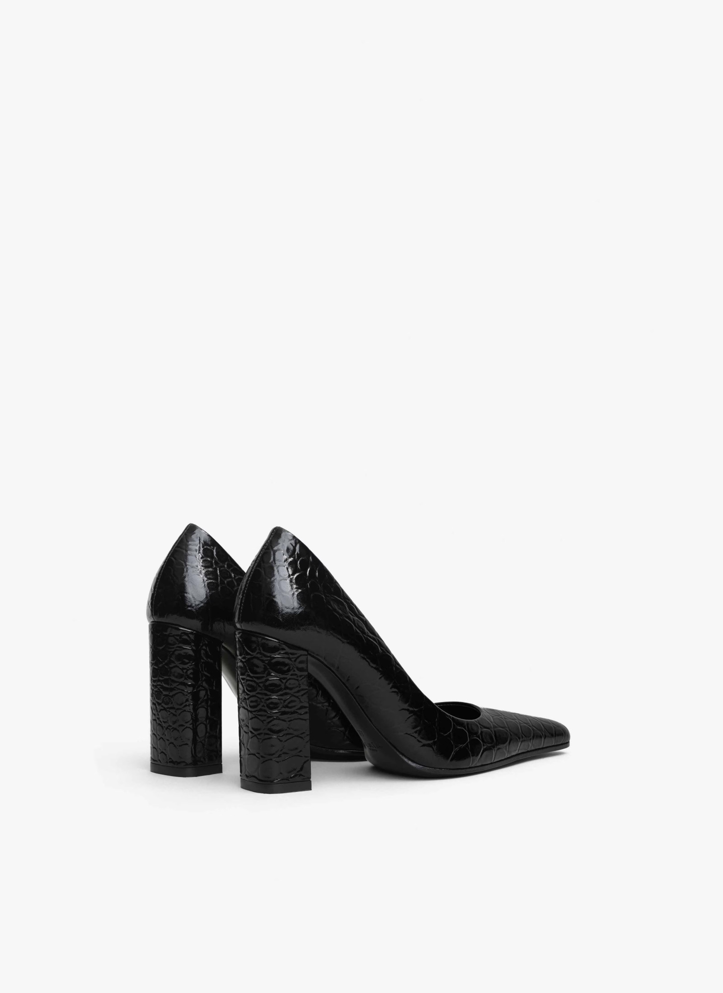 Alaïa Crocodile Printed Leather Pumps In Black