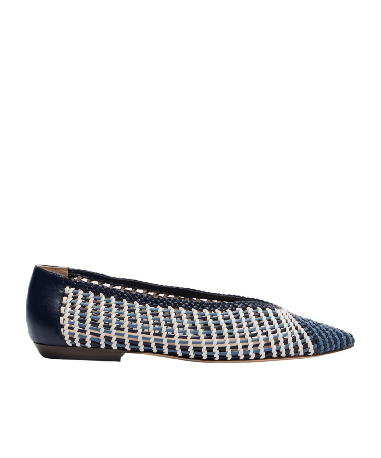 Veronica Beard Bancroft Woven Leather Ballet Flats In Black