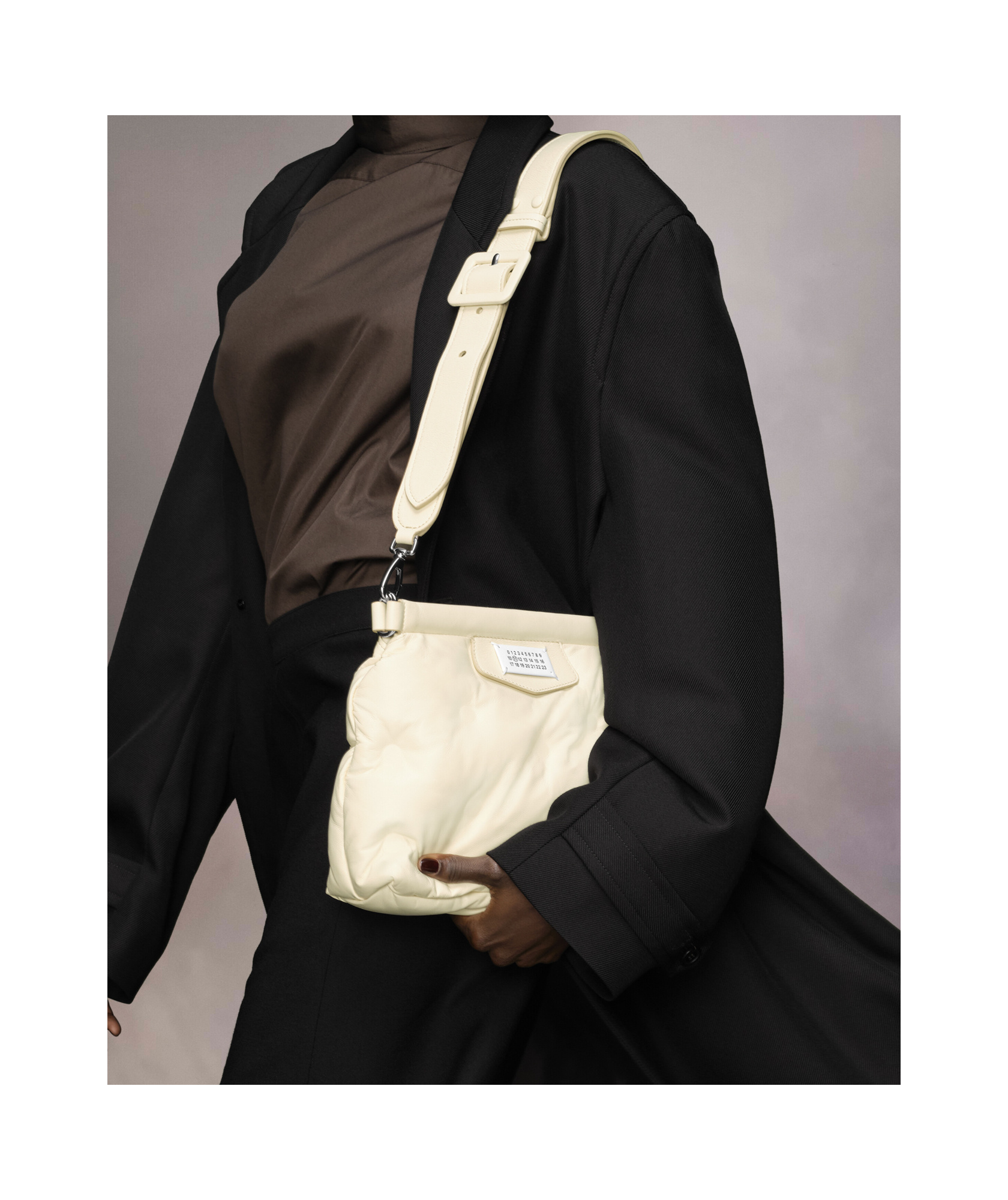 Maison Margiela Small Glam Slam Classique Shoulder Bag In Nude