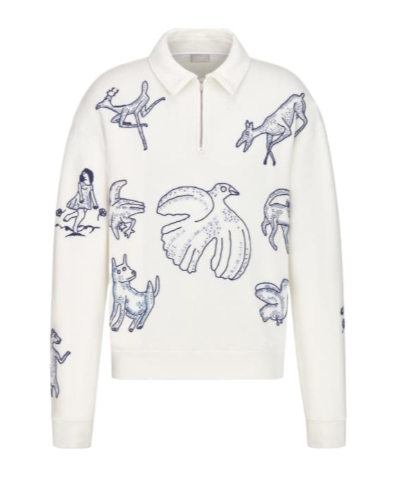 DIOR SWEATSHIRT WITH ZIPPED COLLAR