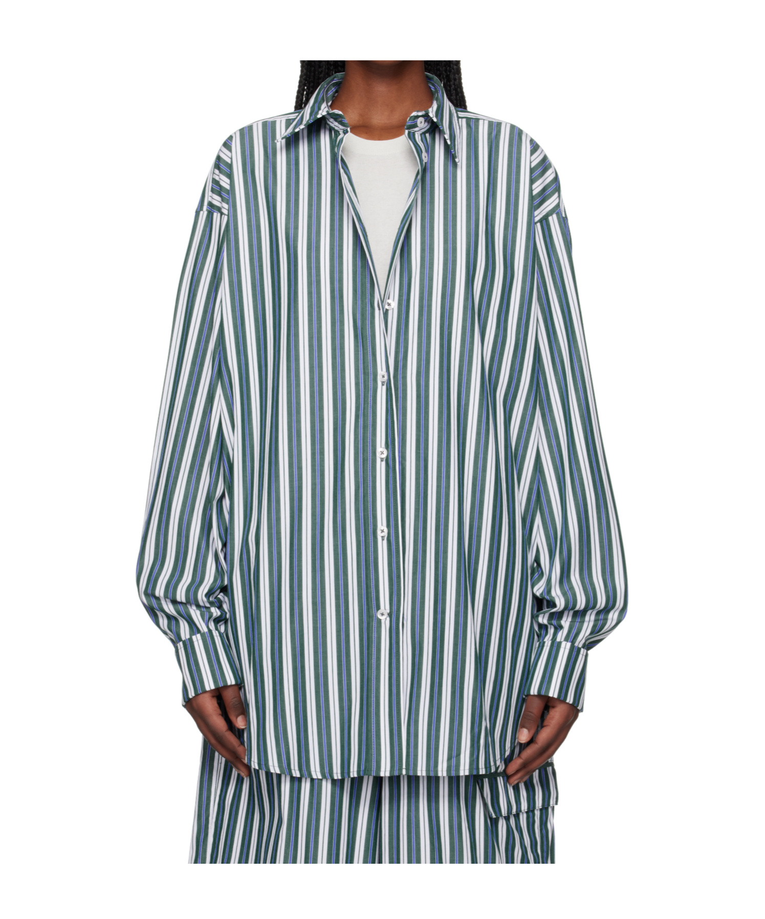 Remain Birger Christensen Remain Oversized Striped Cotton Shirt In Multi