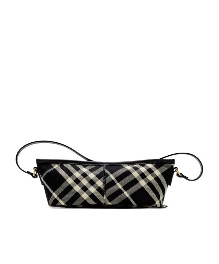 Shop Burberry Vintage Check Mini Bag In Black