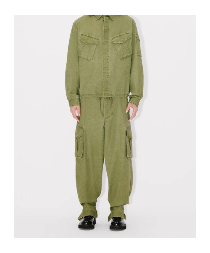 Kenzo Belt Loops Slacks In Green