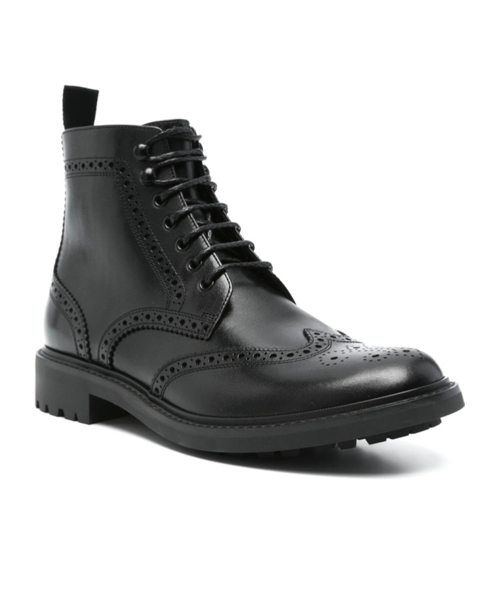 Saint Laurent Round-head Short Boots In Black