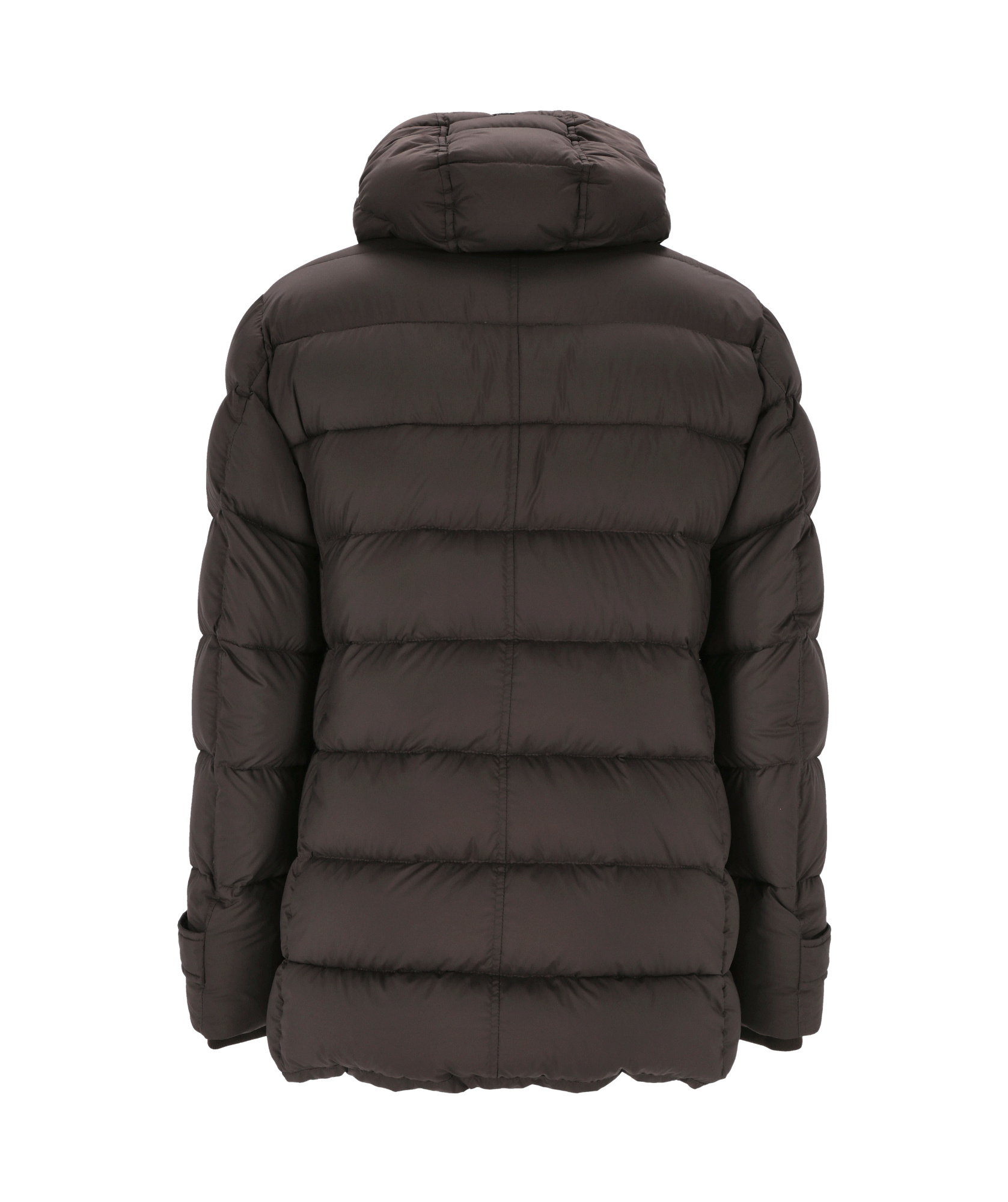 Herno Long-sleeved Hooded Down Jacket In Black