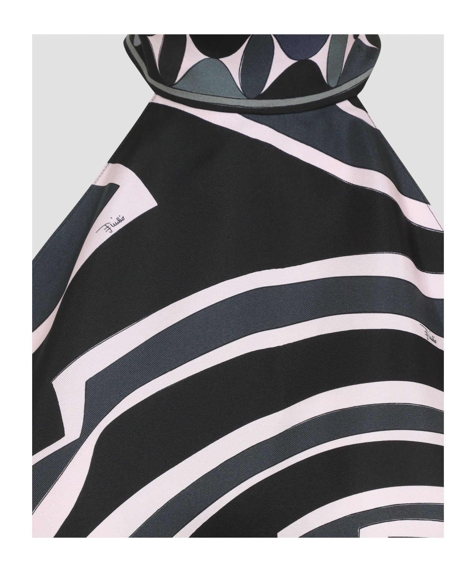 Pucci Silk Twill Top In Black