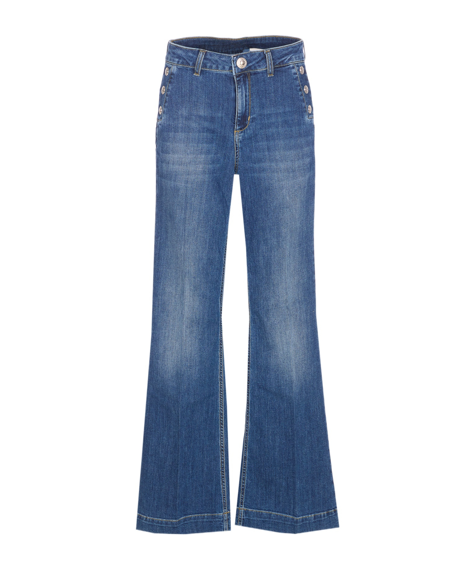 Liu •jo Liu Jo Button Detail Flared Jeans In Blue