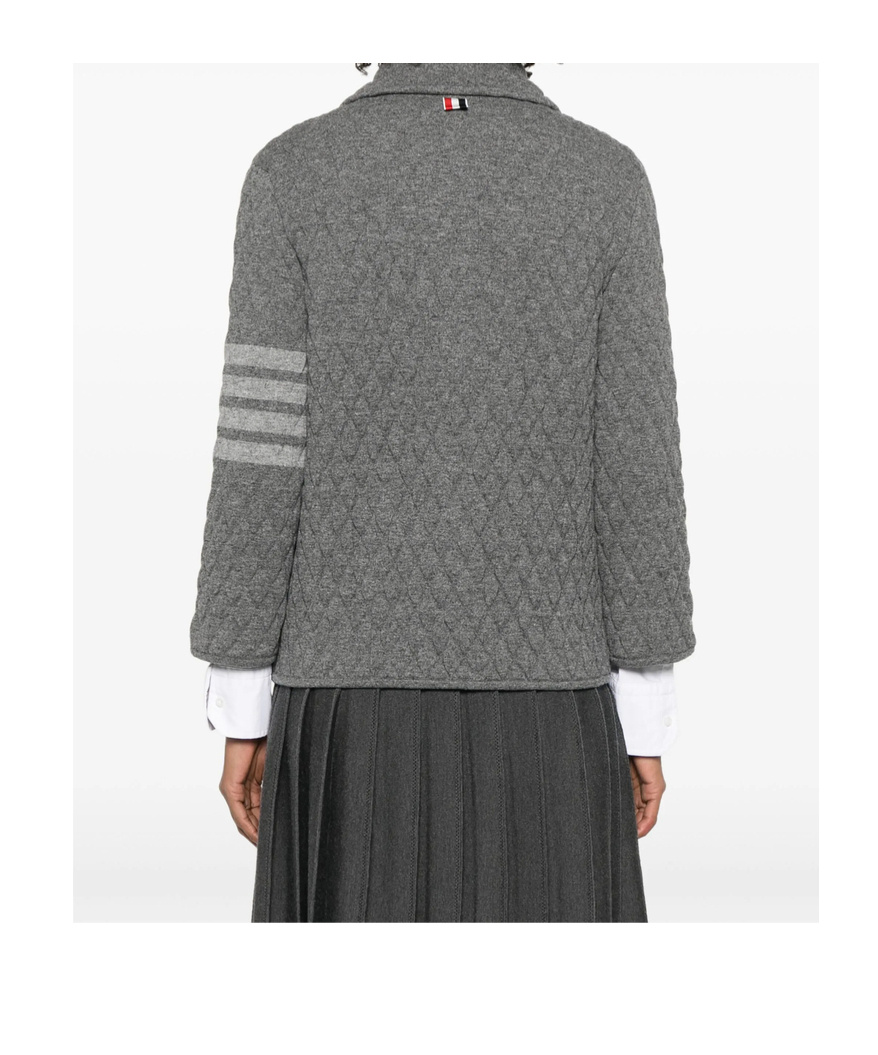 Thom Browne Long Sleeve Casual Jacket In Gray