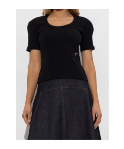 Jacquemus Short-sleeved T-shirt In Black