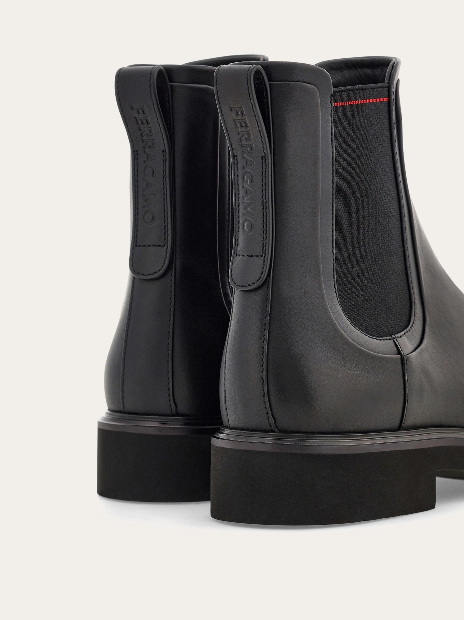 Ferragamo Man Ankle Boots Black Size 9 Calfskin In Black