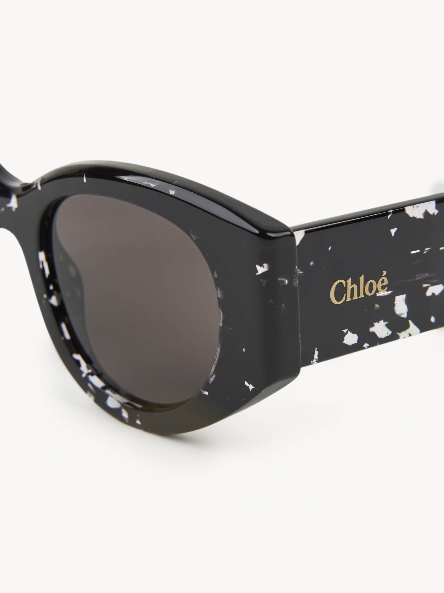 Chloé Square-framed Sunglasses With Logo-lettering In Black