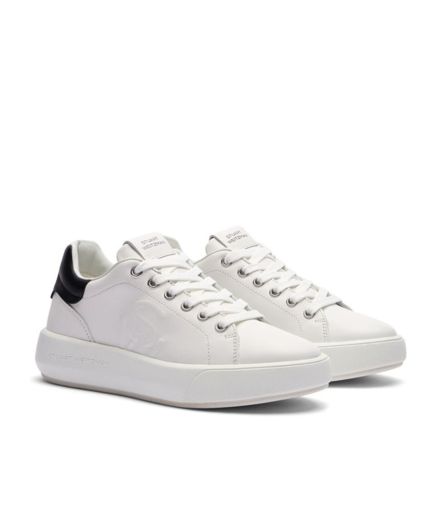 Stuart Weitzman Round Head Low-cut Casual Shoes In White
