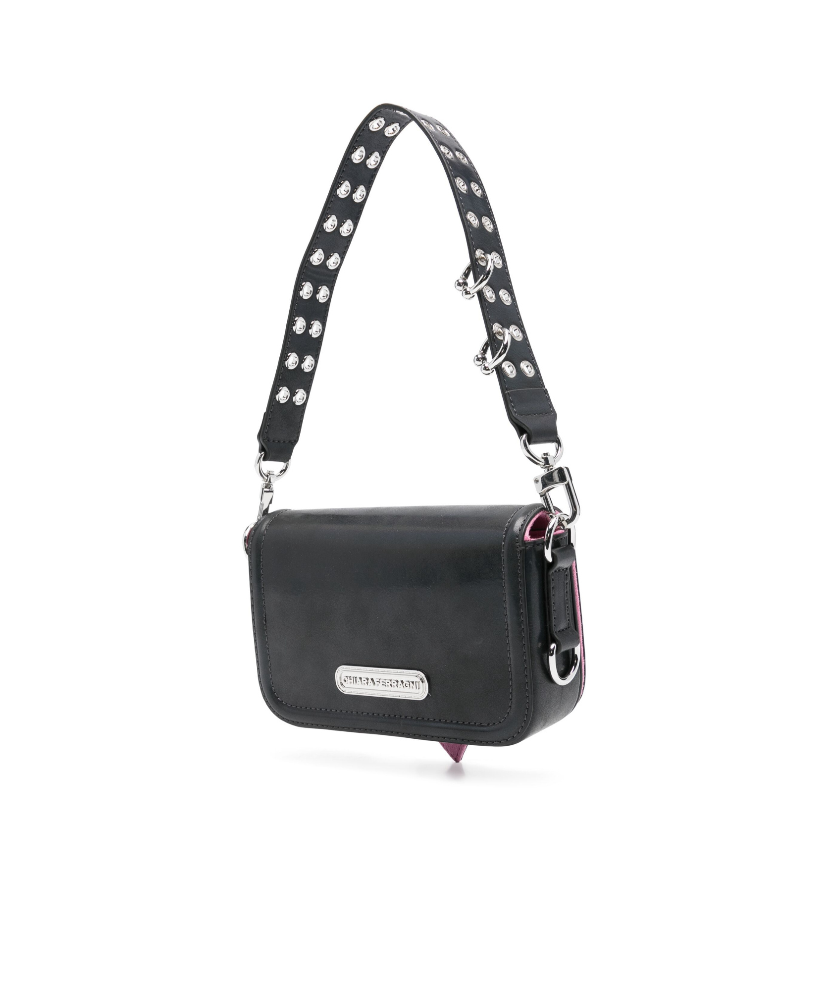 Chiara Ferragni Piercing Eyelike Shoulder Bag In Black