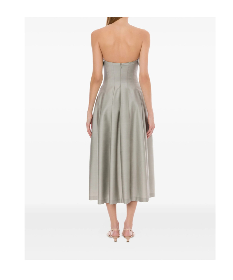 Alberta Ferretti Off-shoulder A-line Skirt In Gray