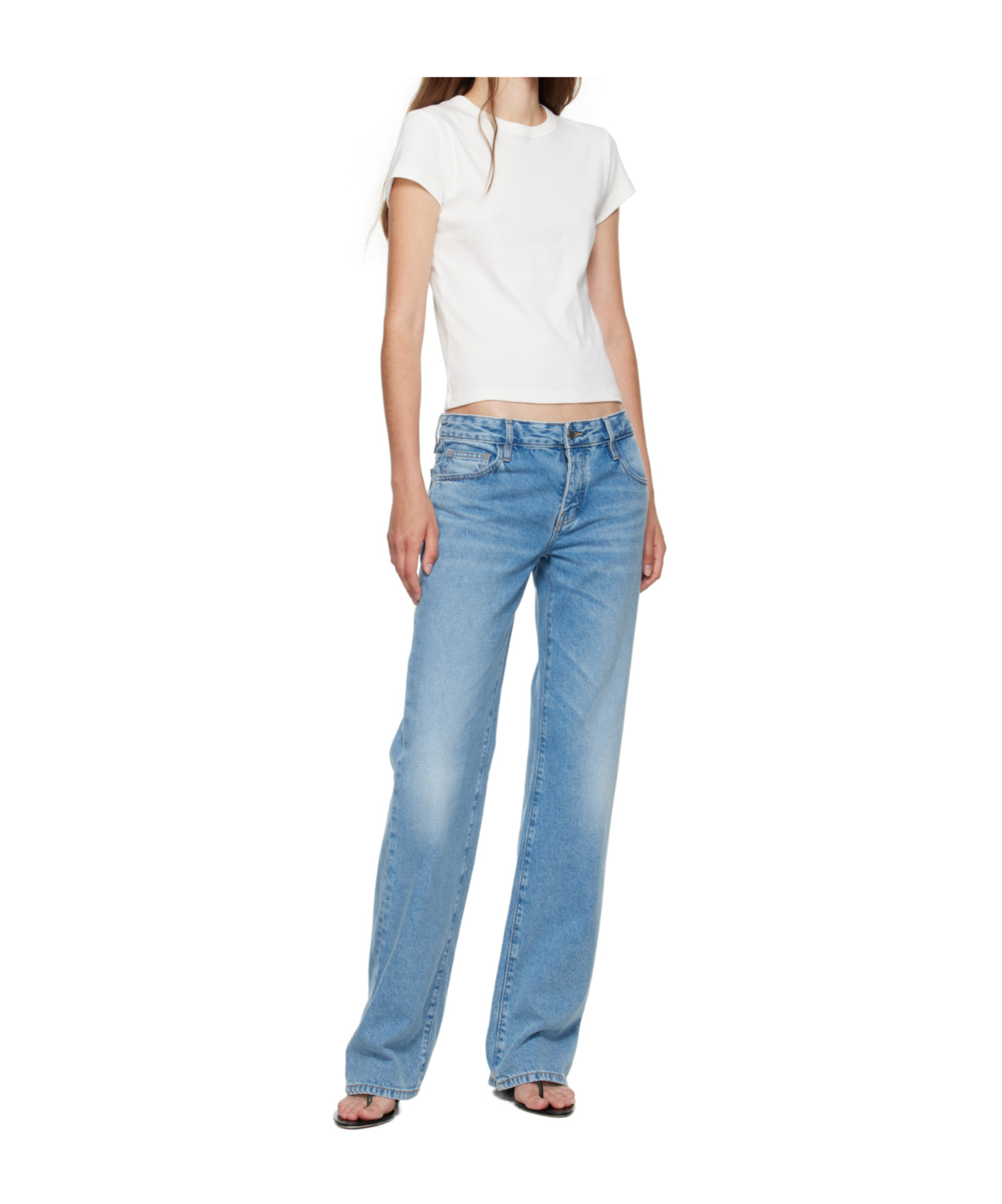 St Agni Blue Outland Denim Edition 90s Low Rise Jeans In Brown